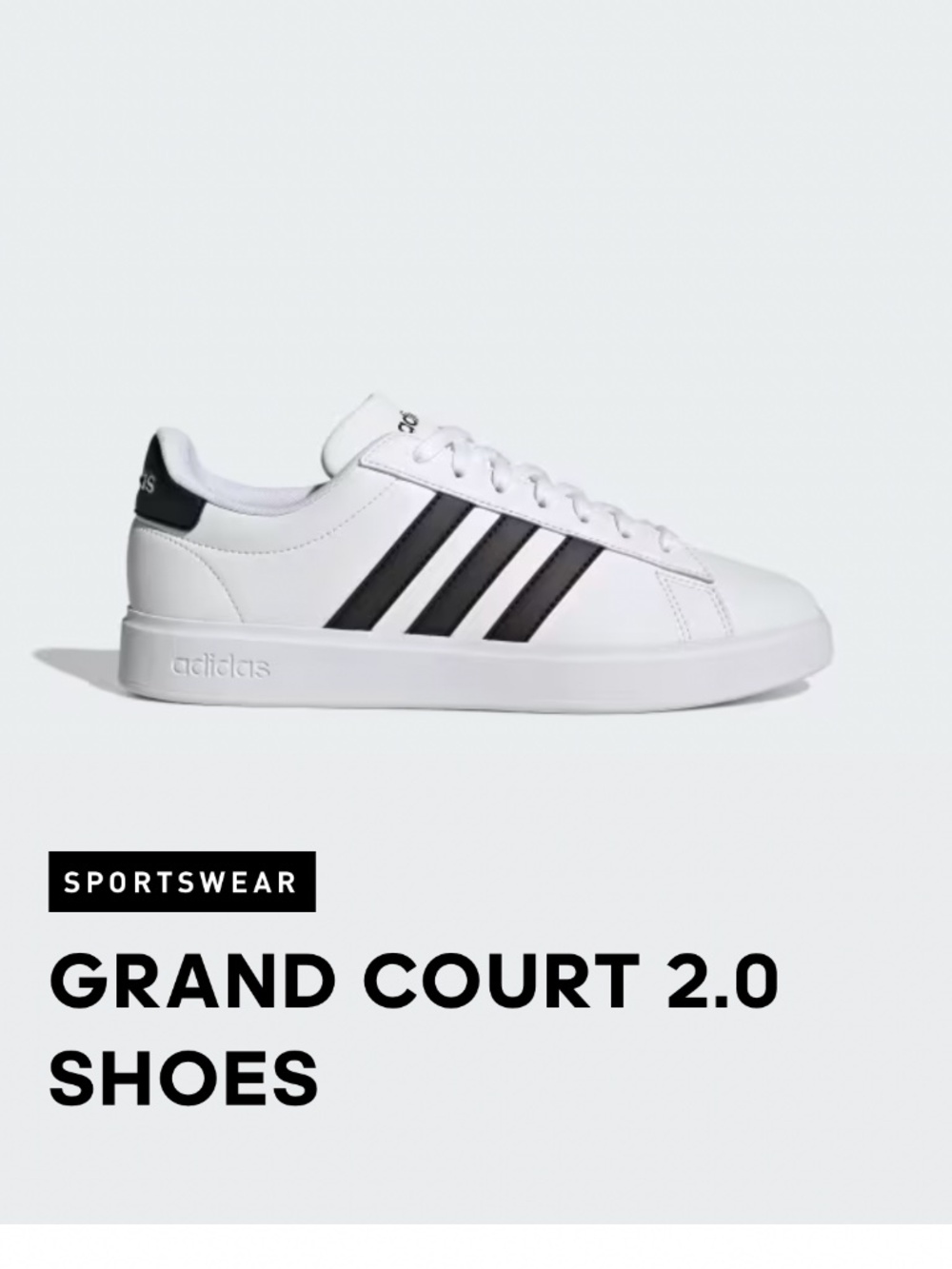 Men’s Size 8 Adidas Grand Court 2.0 sneakers